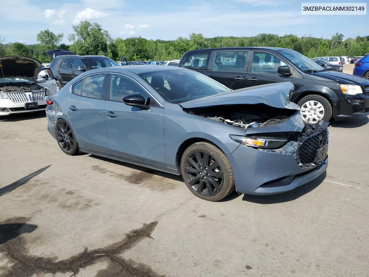 2022 Mazda 3 Preferred VIN: 3MZBPACL6NM302149 Lot: 62943465