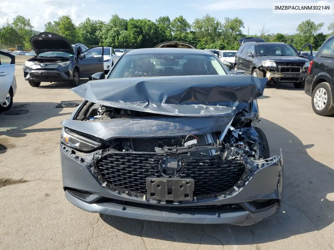 2022 Mazda 3 Preferred VIN: 3MZBPACL6NM302149 Lot: 62943465
