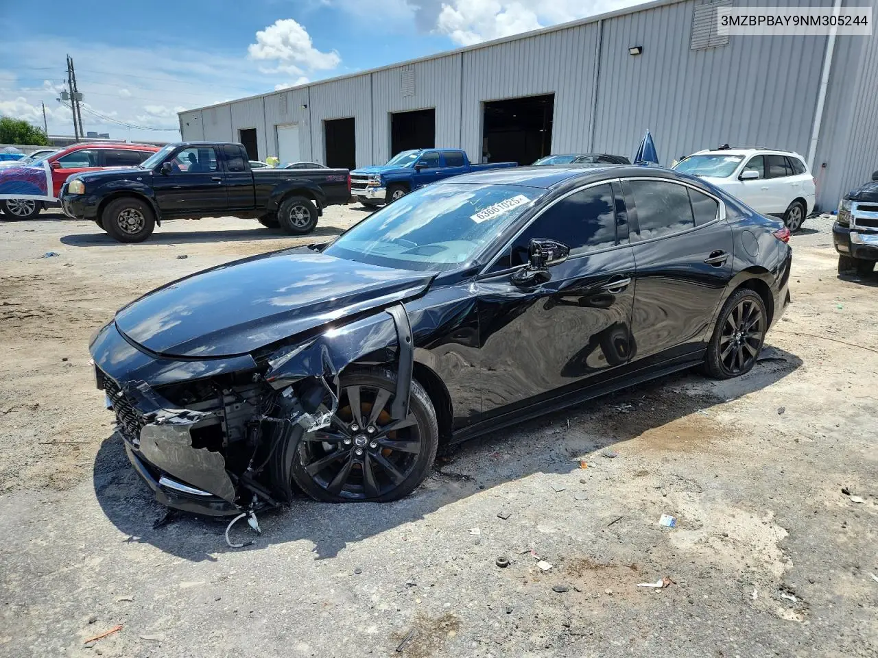 2022 Mazda 3 VIN: 3MZBPBAY9NM305244 Lot: 63661025
