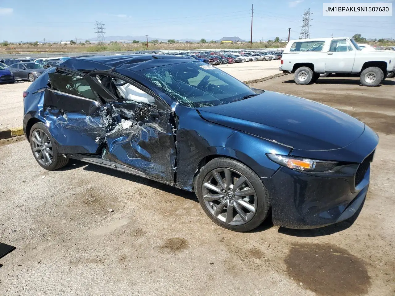 2022 Mazda 3 Select VIN: JM1BPAKL9N1507630 Lot: 63757255