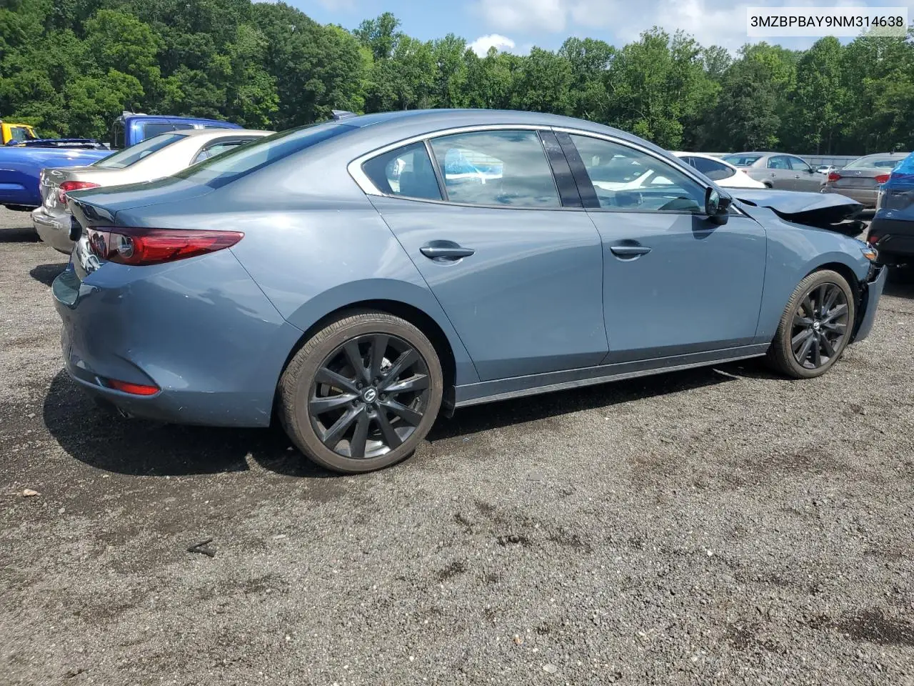 2022 Mazda 3 VIN: 3MZBPBAY9NM314638 Lot: 63976745