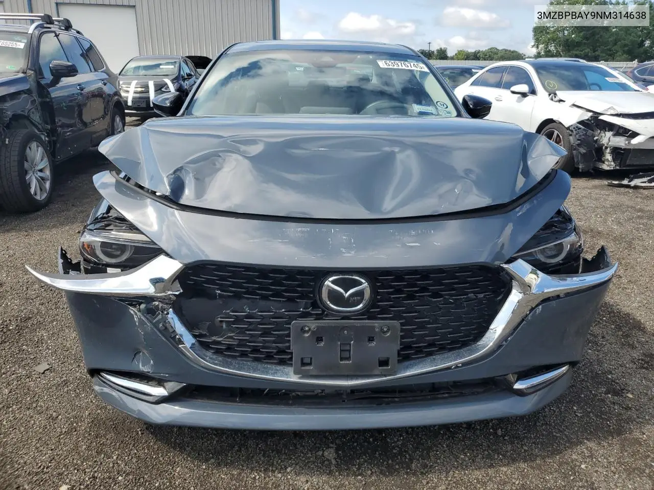 2022 Mazda 3 VIN: 3MZBPBAY9NM314638 Lot: 63976745