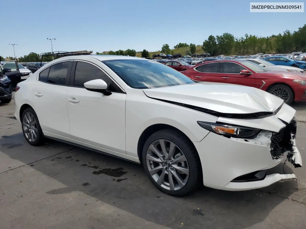 2022 Mazda 3 Preferred VIN: 3MZBPBCL0NM309541 Lot: 64090225