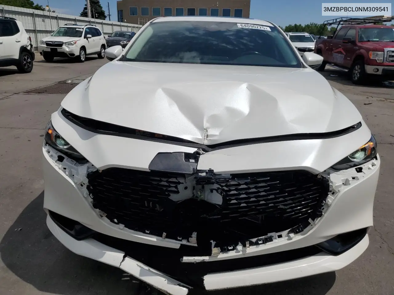 2022 Mazda 3 Preferred VIN: 3MZBPBCL0NM309541 Lot: 64090225