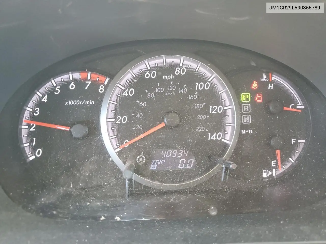 2009 Mazda 5 VIN: JM1CR29L590356789 Lot: 63637145