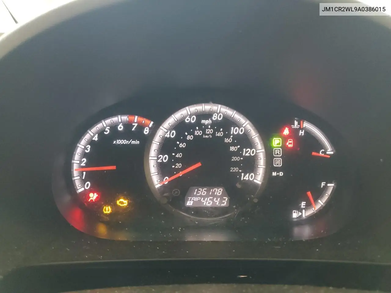 2010 Mazda 5 VIN: JM1CR2WL9A0386015 Lot: 64547415