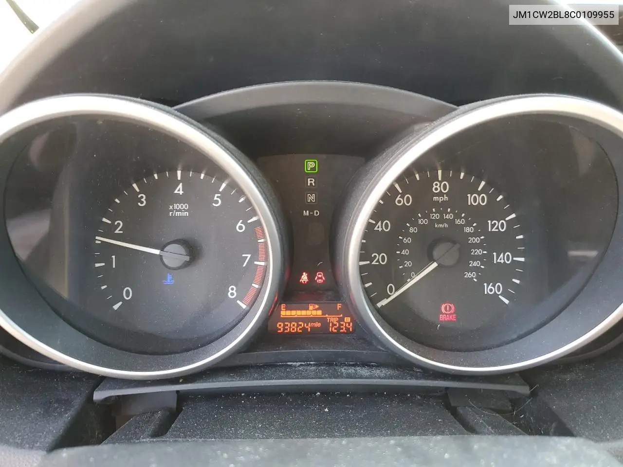 2012 Mazda 5 VIN: JM1CW2BL8C0109955 Lot: 61381475