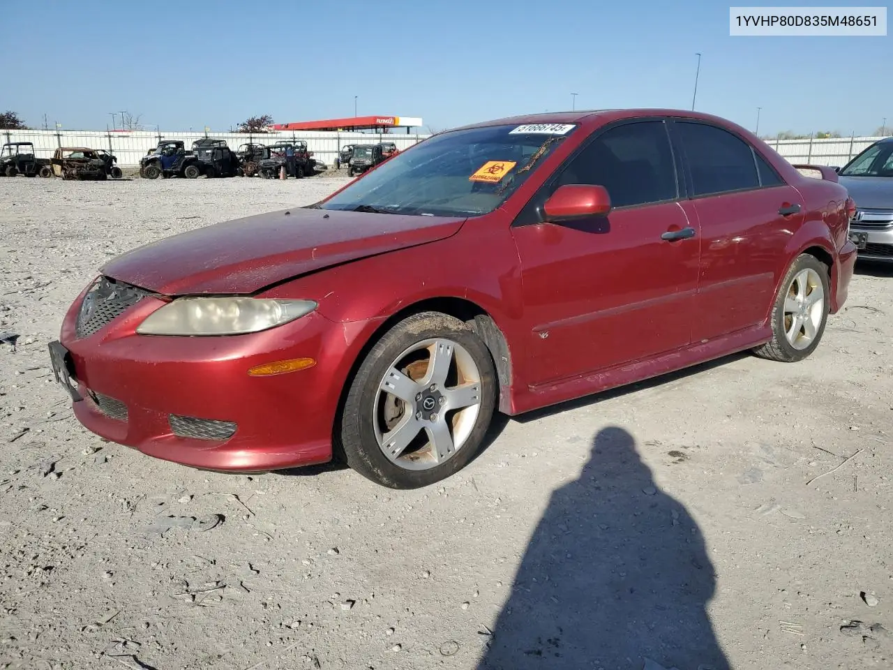 2003 Mazda 6 S VIN: 1YVHP80D835M48651 Lot: 51666745