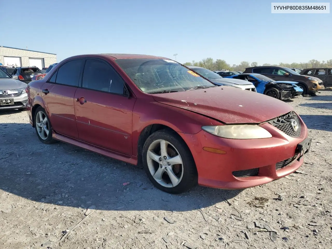 2003 Mazda 6 S VIN: 1YVHP80D835M48651 Lot: 51666745