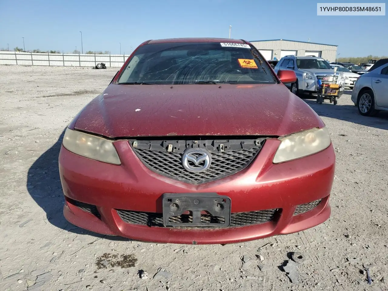 2003 Mazda 6 S VIN: 1YVHP80D835M48651 Lot: 51666745