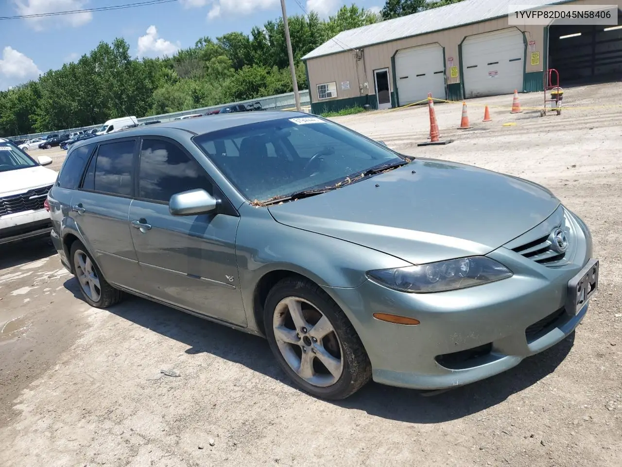 2004 Mazda 6 S VIN: 1YVFP82D045N58406 Lot: 61944445