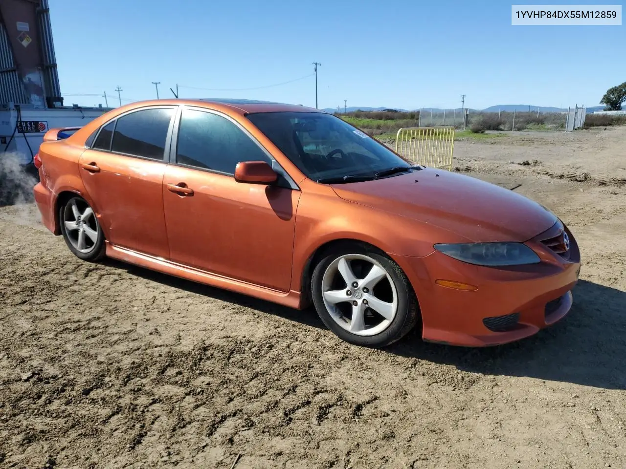 2005 Mazda 6 S VIN: 1YVHP84DX55M12859 Lot: 46340365