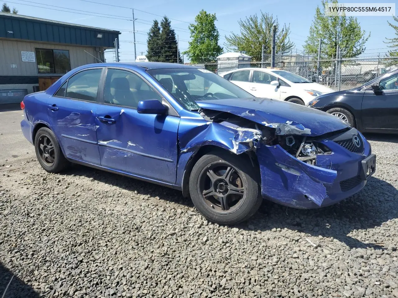 2005 Mazda 6 I VIN: 1YVFP80C555M64517 Lot: 54884805