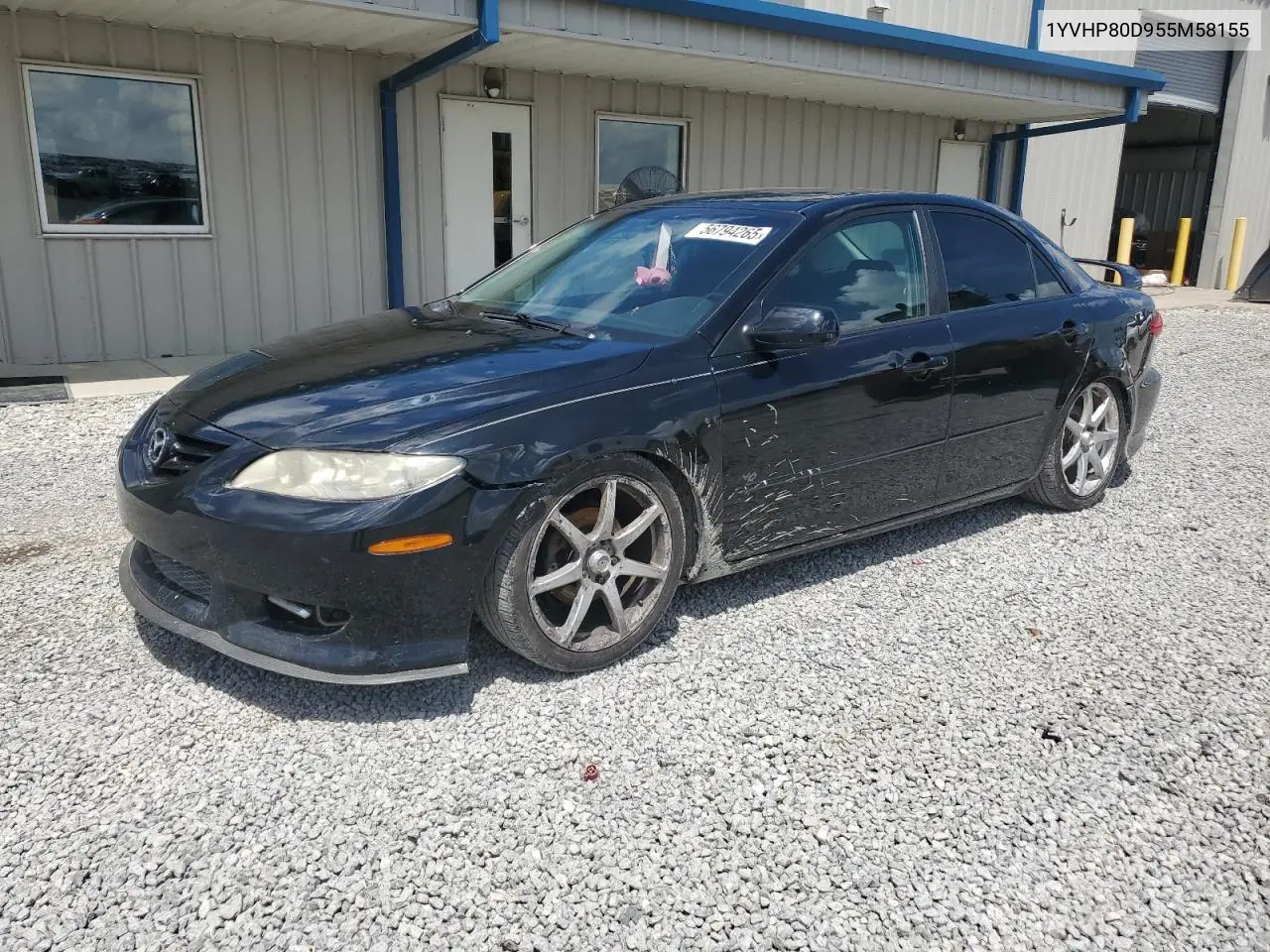 2005 Mazda 6 S VIN: 1YVHP80D955M58155 Lot: 56794265