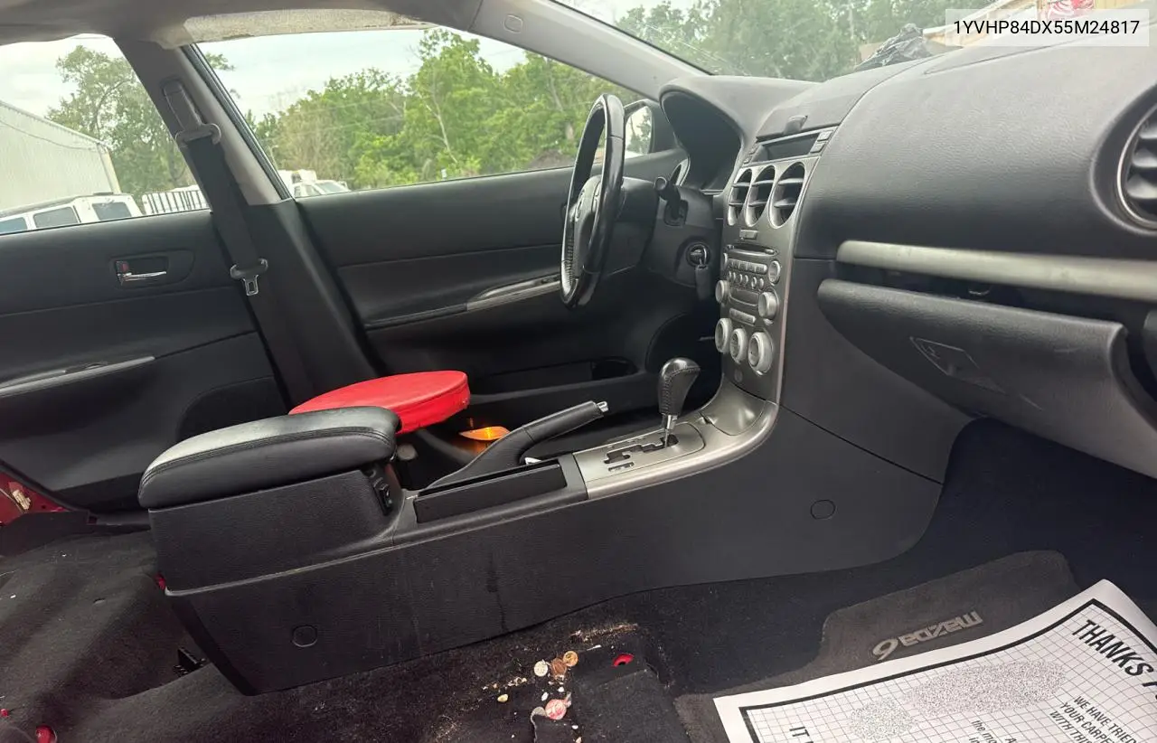 2005 Mazda 6 S VIN: 1YVHP84DX55M24817 Lot: 62428665