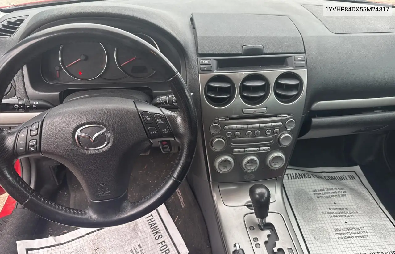 2005 Mazda 6 S VIN: 1YVHP84DX55M24817 Lot: 62428665