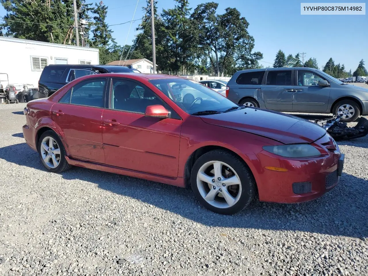 2007 Mazda 6 I VIN: 1YVHP80C875M14982 Lot: 62884835