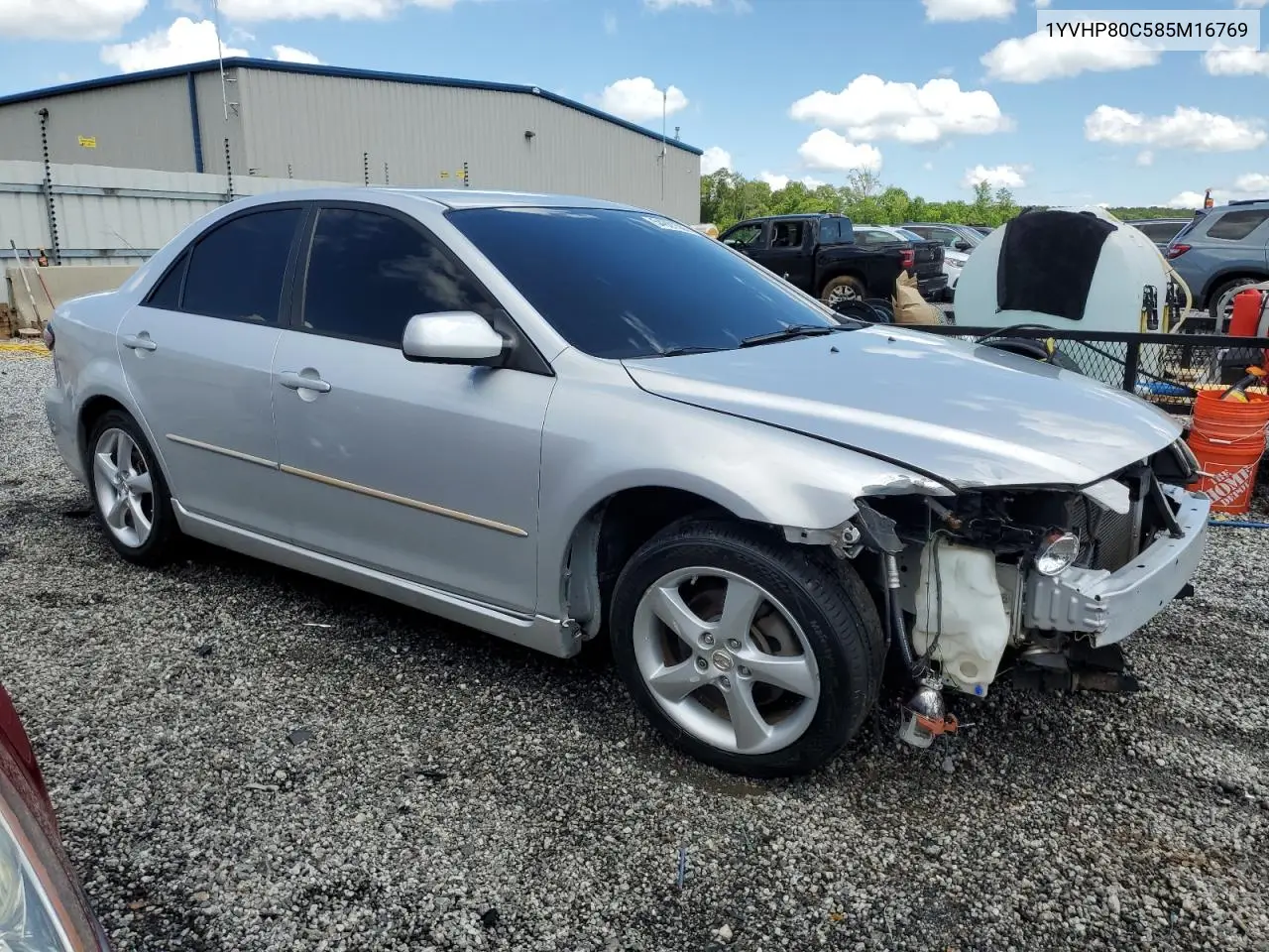 2008 Mazda 6 I VIN: 1YVHP80C585M16769 Lot: 54921585