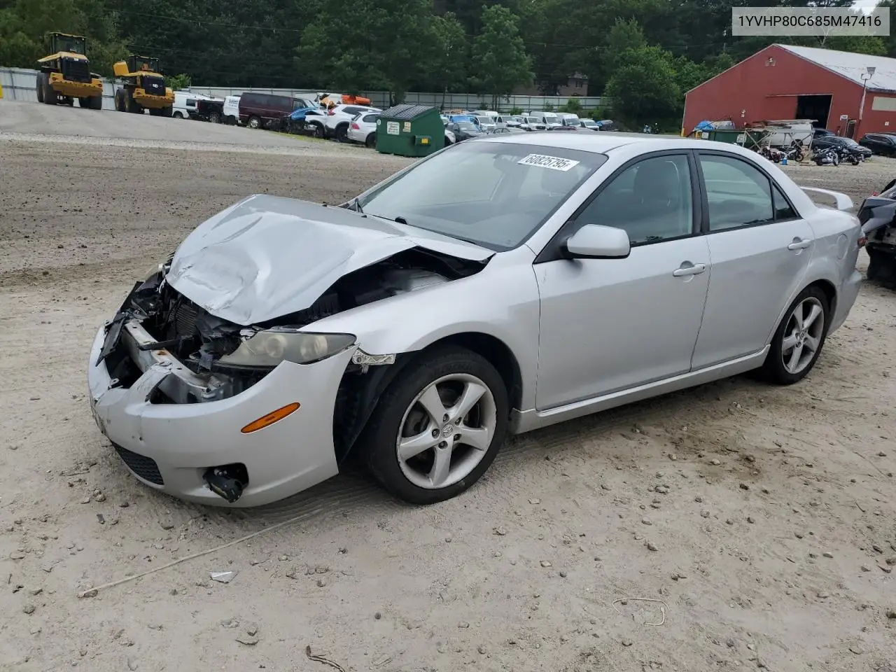 2008 Mazda 6 I VIN: 1YVHP80C685M47416 Lot: 60825795