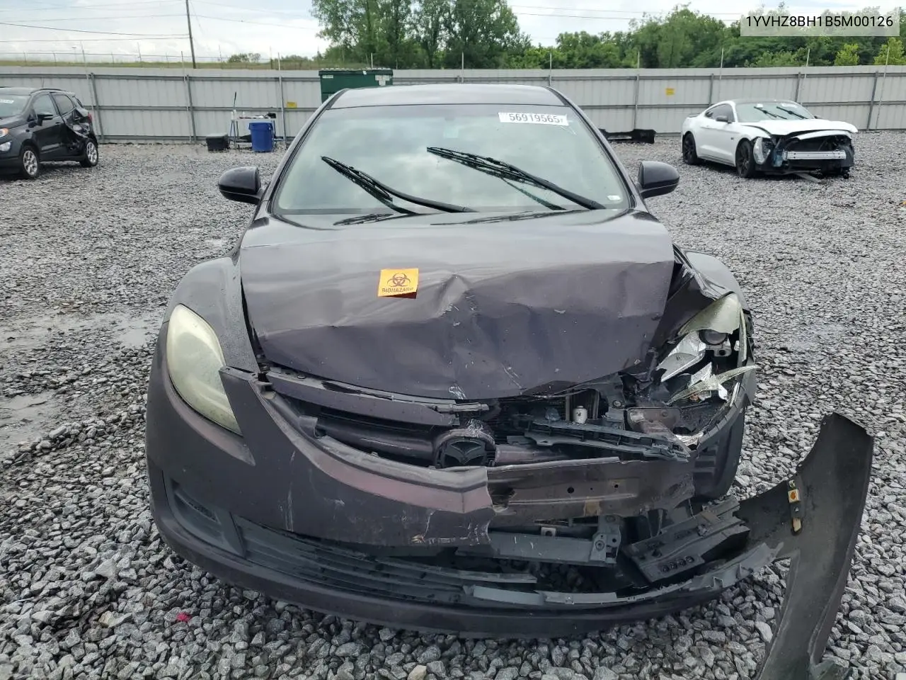 2011 Mazda 6 I VIN: 1YVHZ8BH1B5M00126 Lot: 56919565