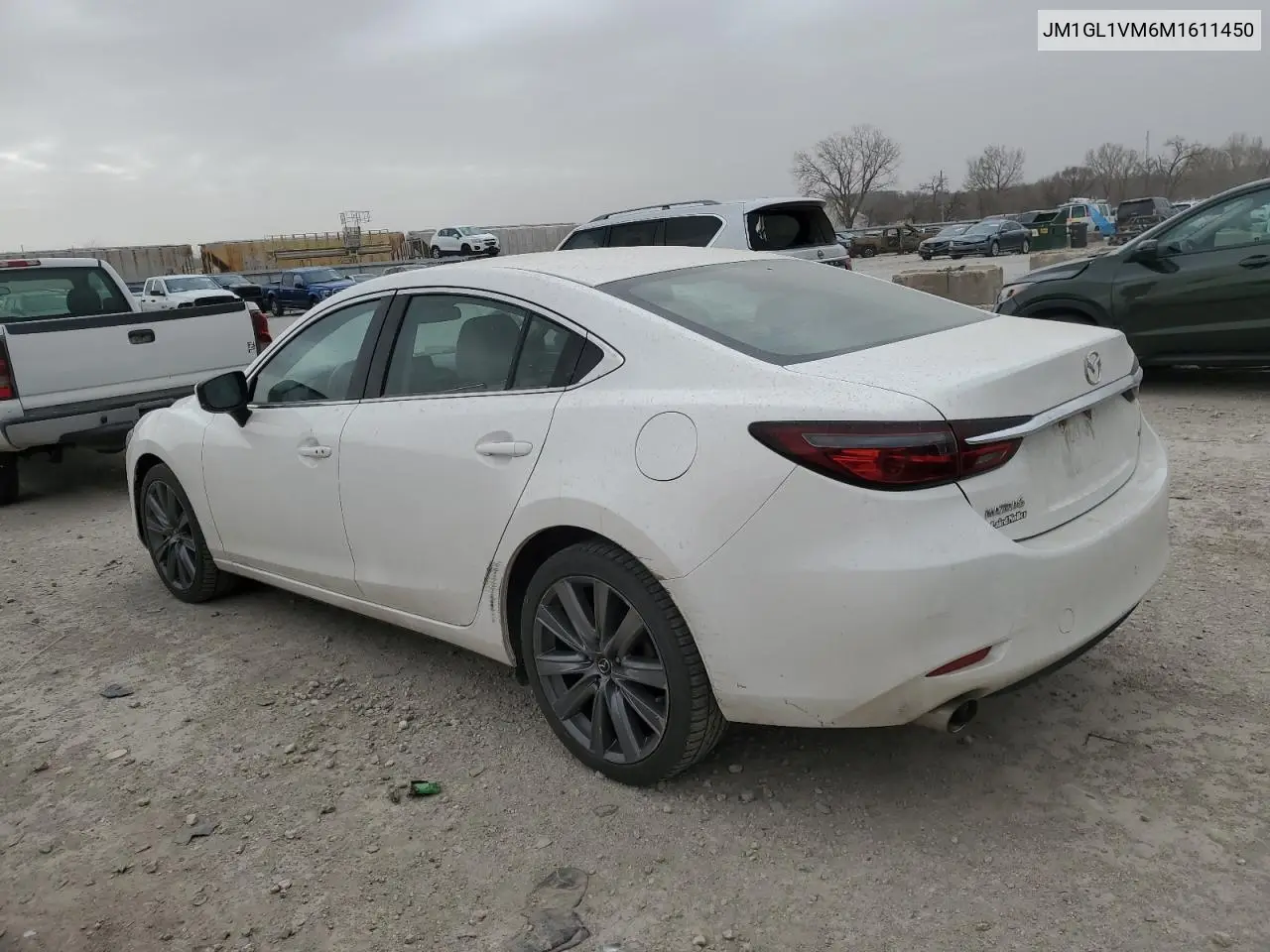 2021 Mazda 6 Touring VIN: JM1GL1VM6M1611450 Lot: 48771335