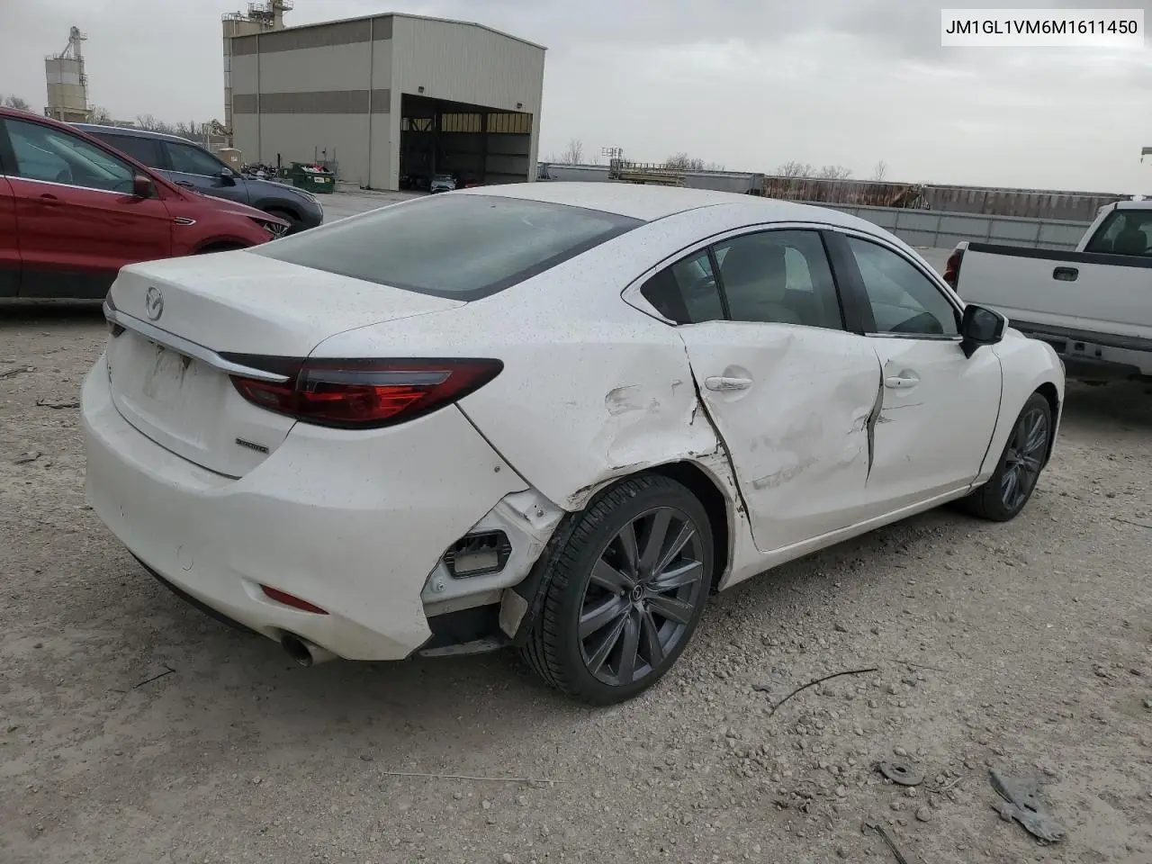 2021 Mazda 6 Touring VIN: JM1GL1VM6M1611450 Lot: 48771335