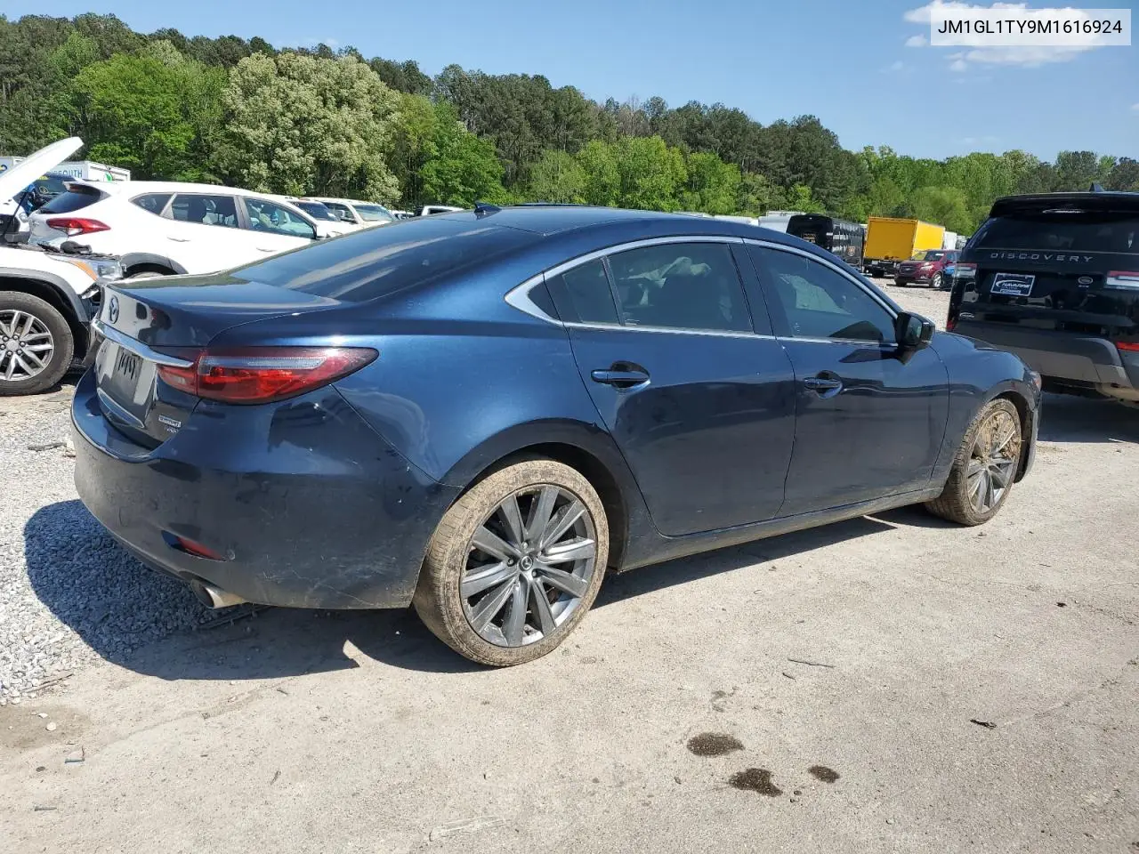 2021 Mazda 6 Grand Touring VIN: JM1GL1TY9M1616924 Lot: 52325195