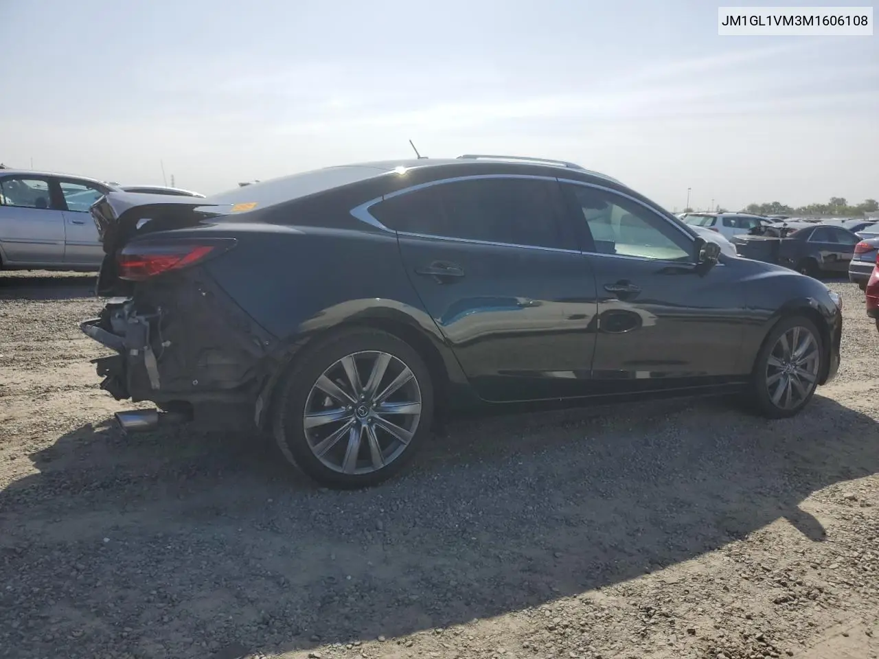 2021 Mazda 6 Touring VIN: JM1GL1VM3M1606108 Lot: 55124365
