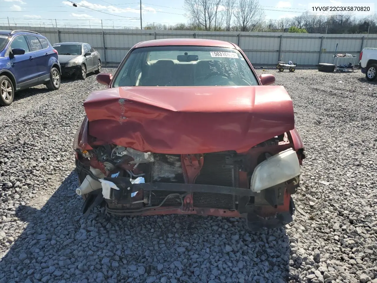 1999 Mazda 626 Es VIN: 1YVGF22C3X5870820 Lot: 50316635