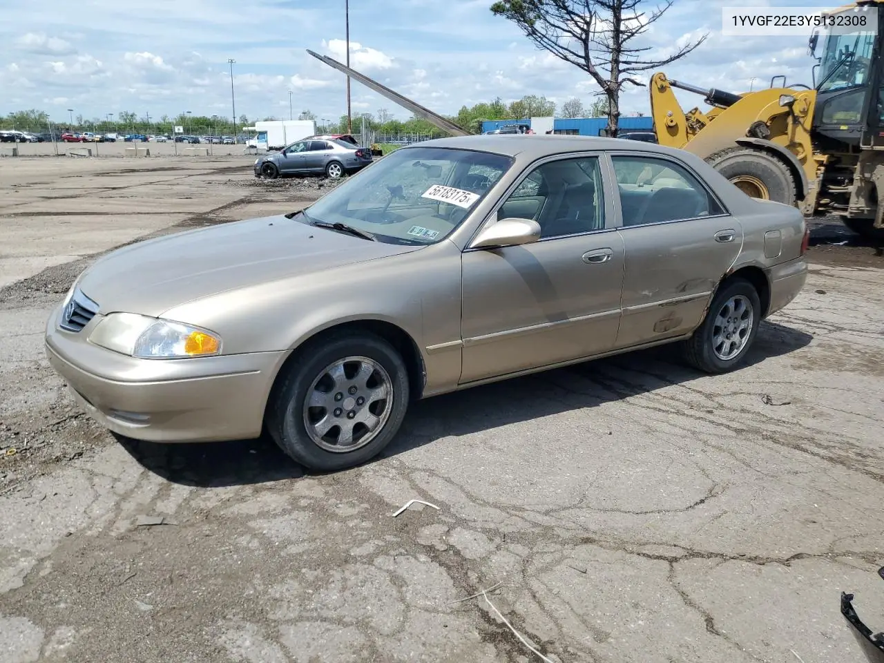 2000 Mazda 626 Es VIN: 1YVGF22E3Y5132308 Lot: 56179035