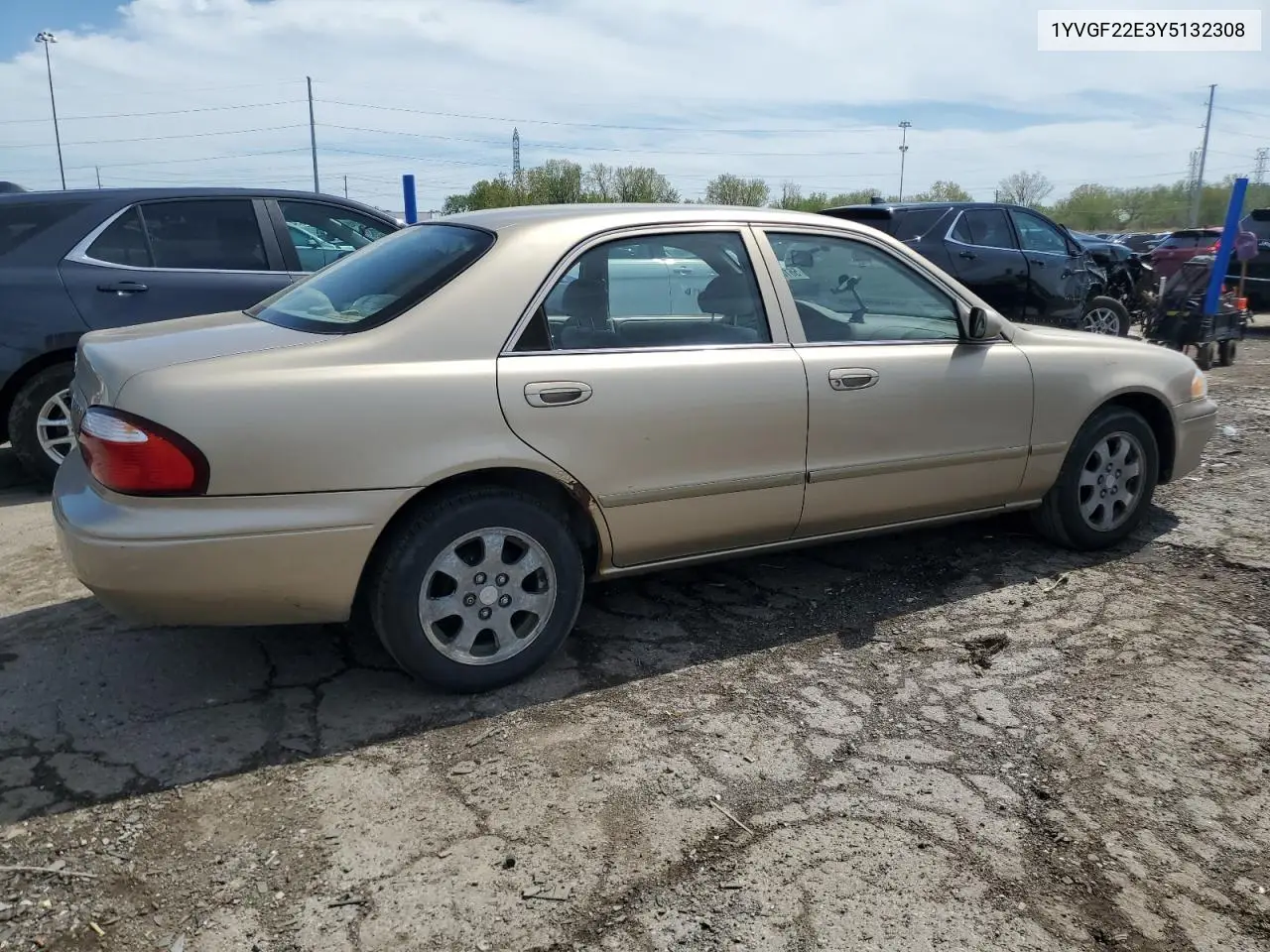2000 Mazda 626 Es VIN: 1YVGF22E3Y5132308 Lot: 56179035