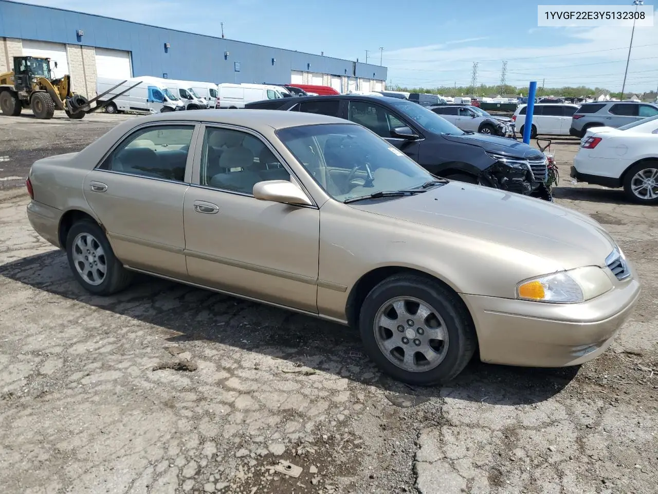 2000 Mazda 626 Es VIN: 1YVGF22E3Y5132308 Lot: 56179035