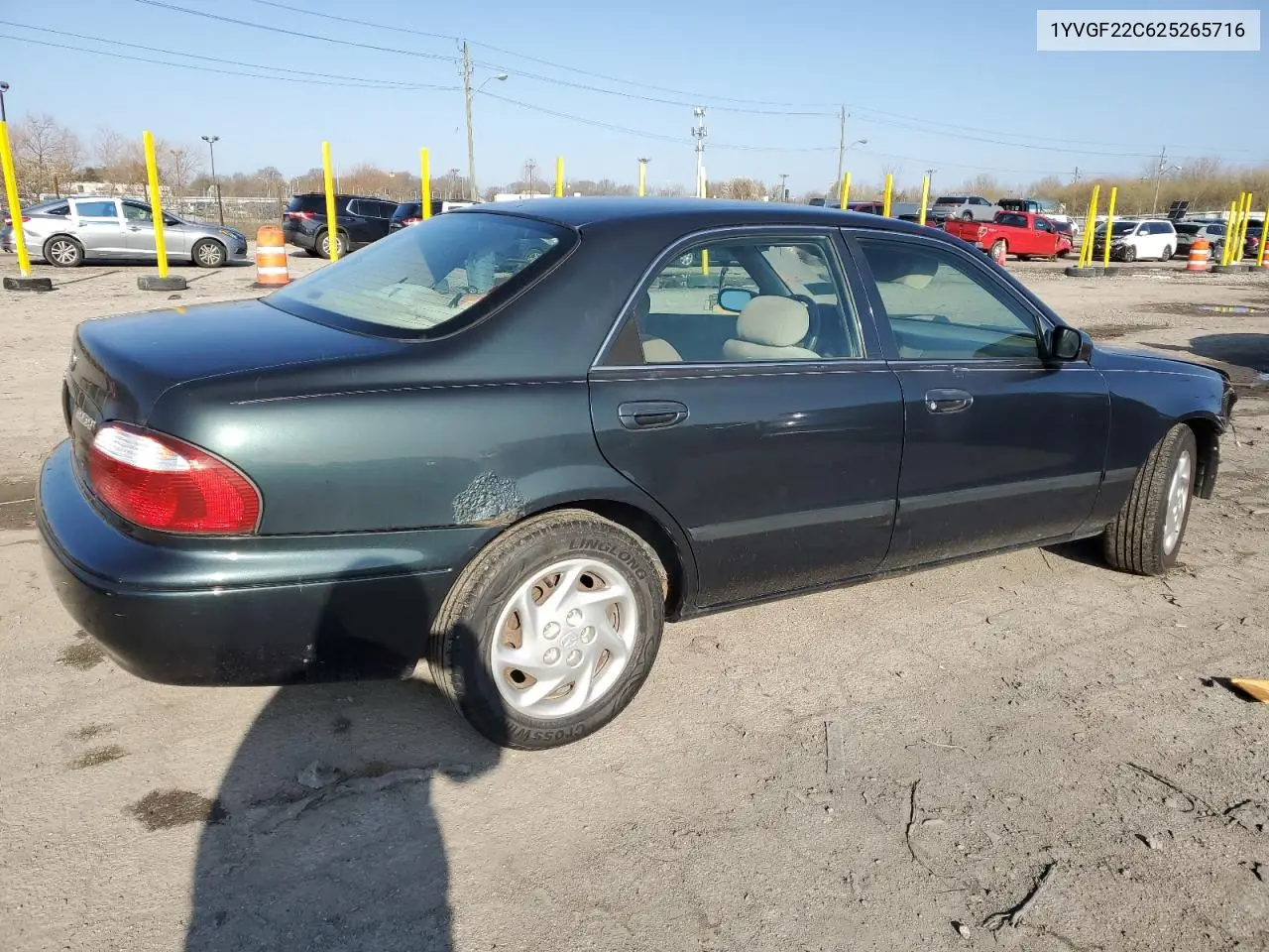 2002 Mazda 626 Lx VIN: 1YVGF22C625265716 Lot: 50928725