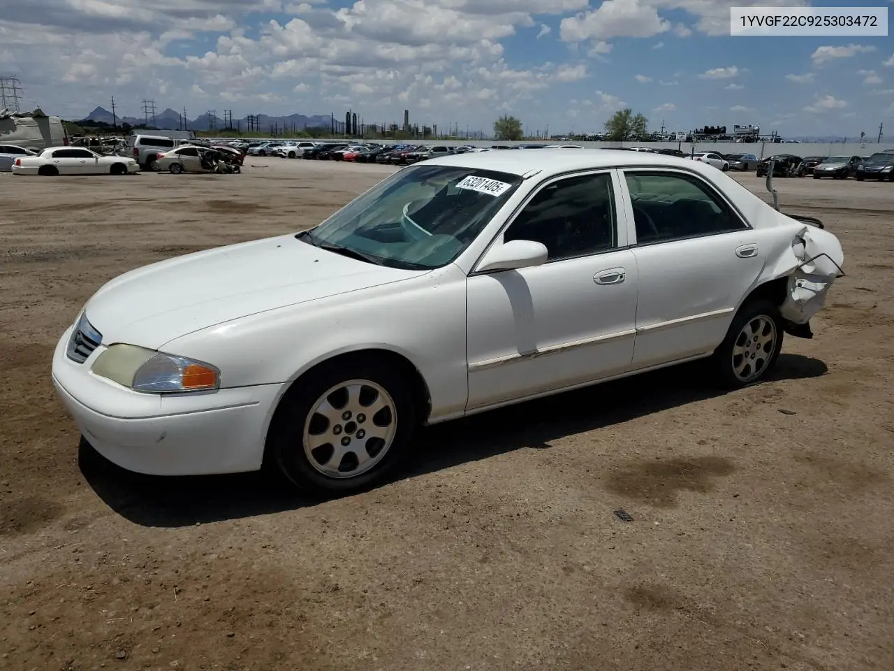 2002 Mazda 626 Lx VIN: 1YVGF22C925303472 Lot: 63201405