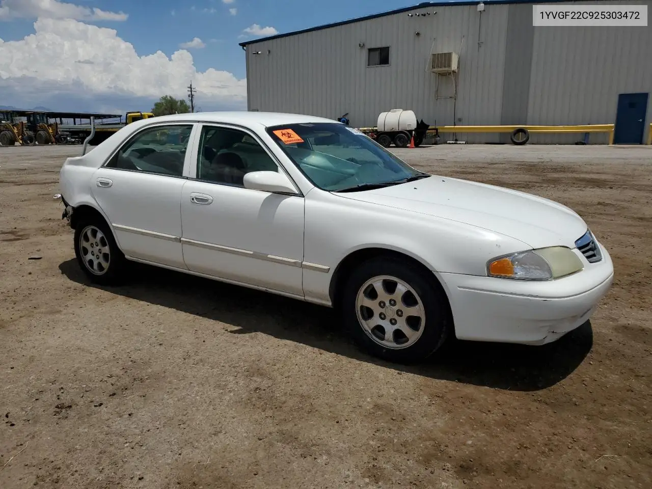 2002 Mazda 626 Lx VIN: 1YVGF22C925303472 Lot: 63201405