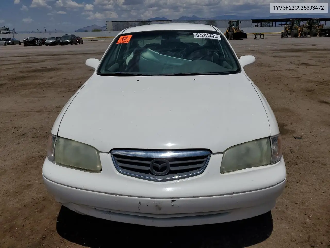 2002 Mazda 626 Lx VIN: 1YVGF22C925303472 Lot: 63201405