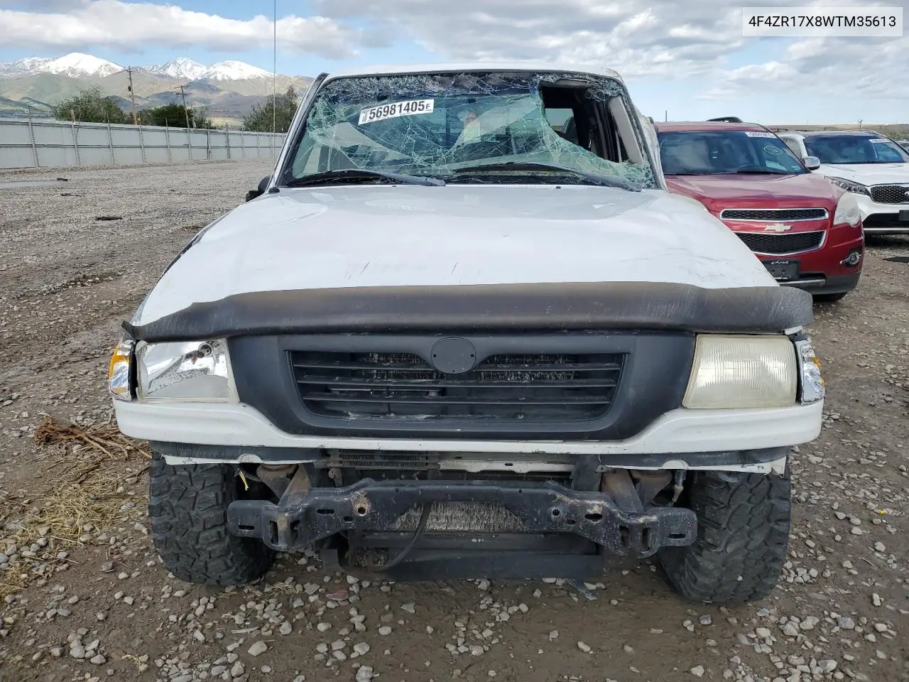 1998 Mazda B4000 Cab Plus VIN: 4F4ZR17X8WTM35613 Lot: 56981405