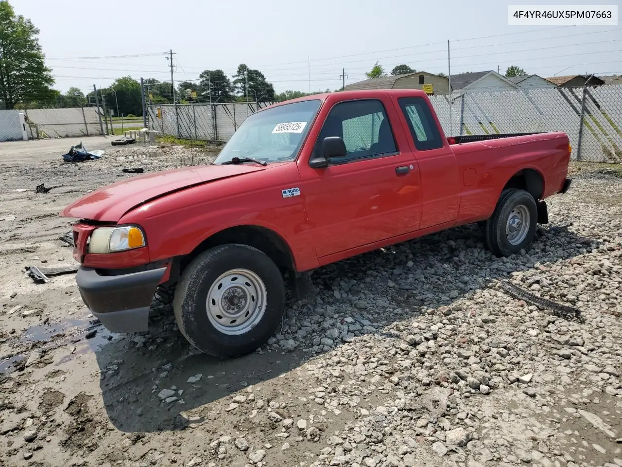 2005 Mazda B3000 Cab Plus VIN: 4F4YR46UX5PM07663 Lot: 58955125