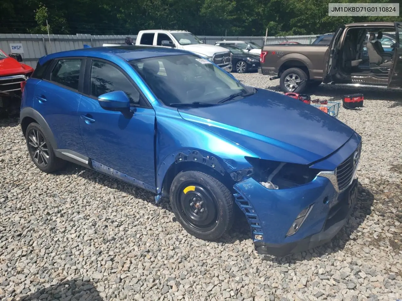 2016 Mazda Cx-3 Grand Touring VIN: JM1DKBD71G0110824 Lot: 61681145