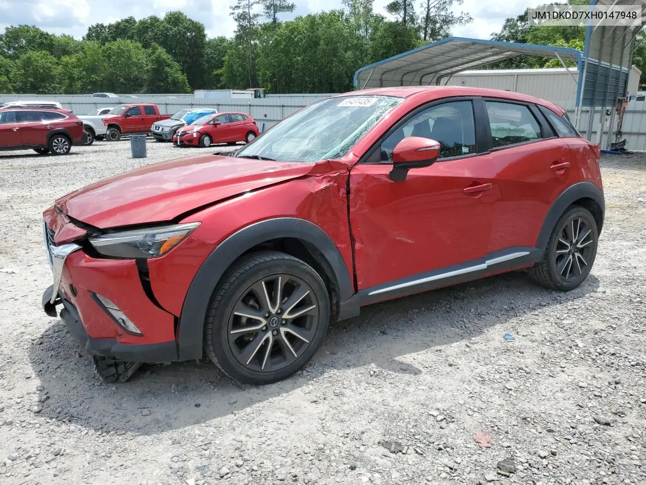 2017 Mazda Cx-3 Grand Touring VIN: JM1DKDD7XH0147948 Lot: 55431435