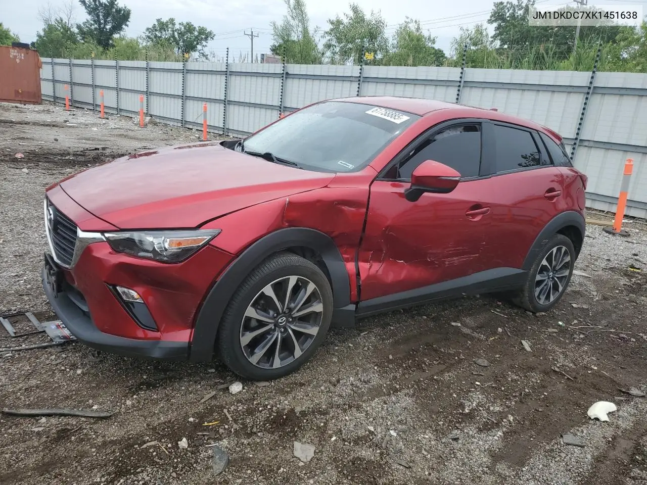 2019 Mazda Cx-3 Touring VIN: JM1DKDC7XK1451638 Lot: 61758885