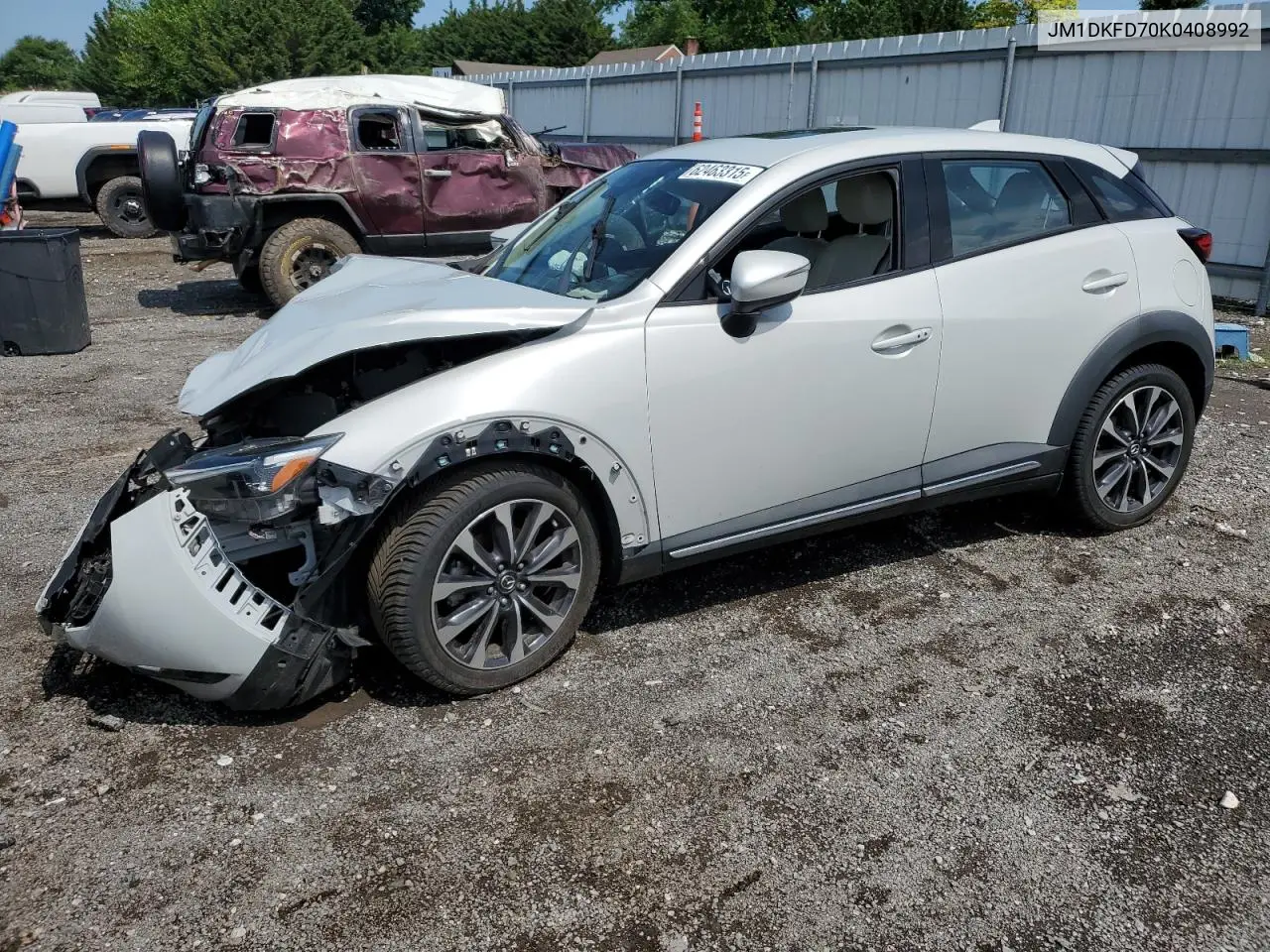 2019 Mazda Cx-3 Grand Touring VIN: JM1DKFD70K0408992 Lot: 62463315