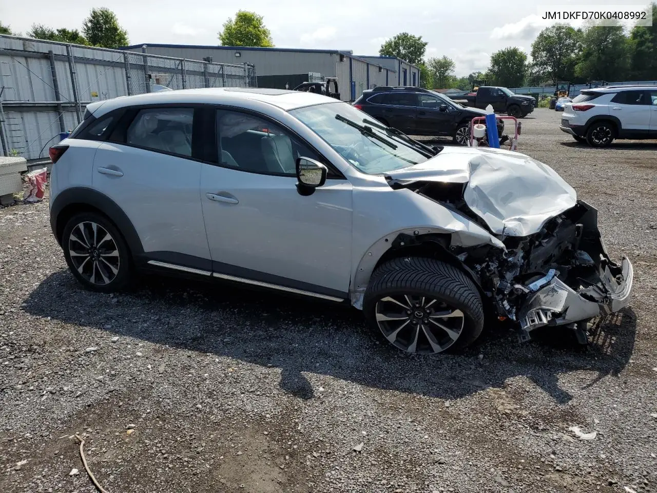 2019 Mazda Cx-3 Grand Touring VIN: JM1DKFD70K0408992 Lot: 62463315
