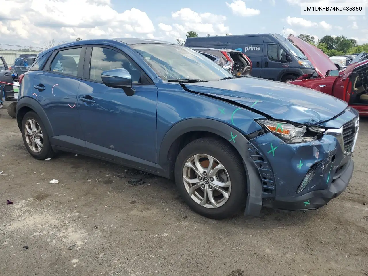 2019 Mazda Cx-3 Sport VIN: JM1DKFB74K0435860 Lot: 62976535