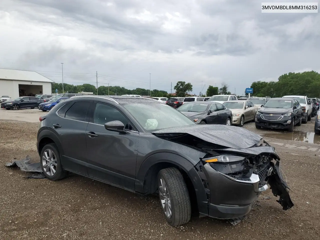 2021 Mazda Cx-30 Premium VIN: 3MVDMBDL8MM316253 Lot: 62180415