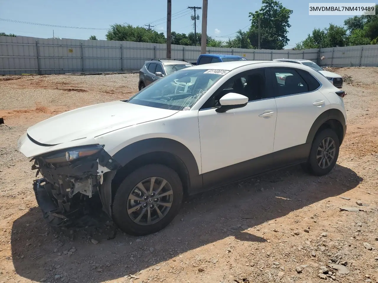 2022 Mazda Cx-30 VIN: 3MVDMBAL7NM419489 Lot: 61740075
