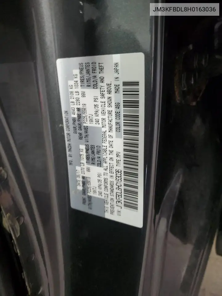 2017 Mazda Cx-5 Grand Touring VIN: JM3KFBDL8H0163036 Lot: 61932895