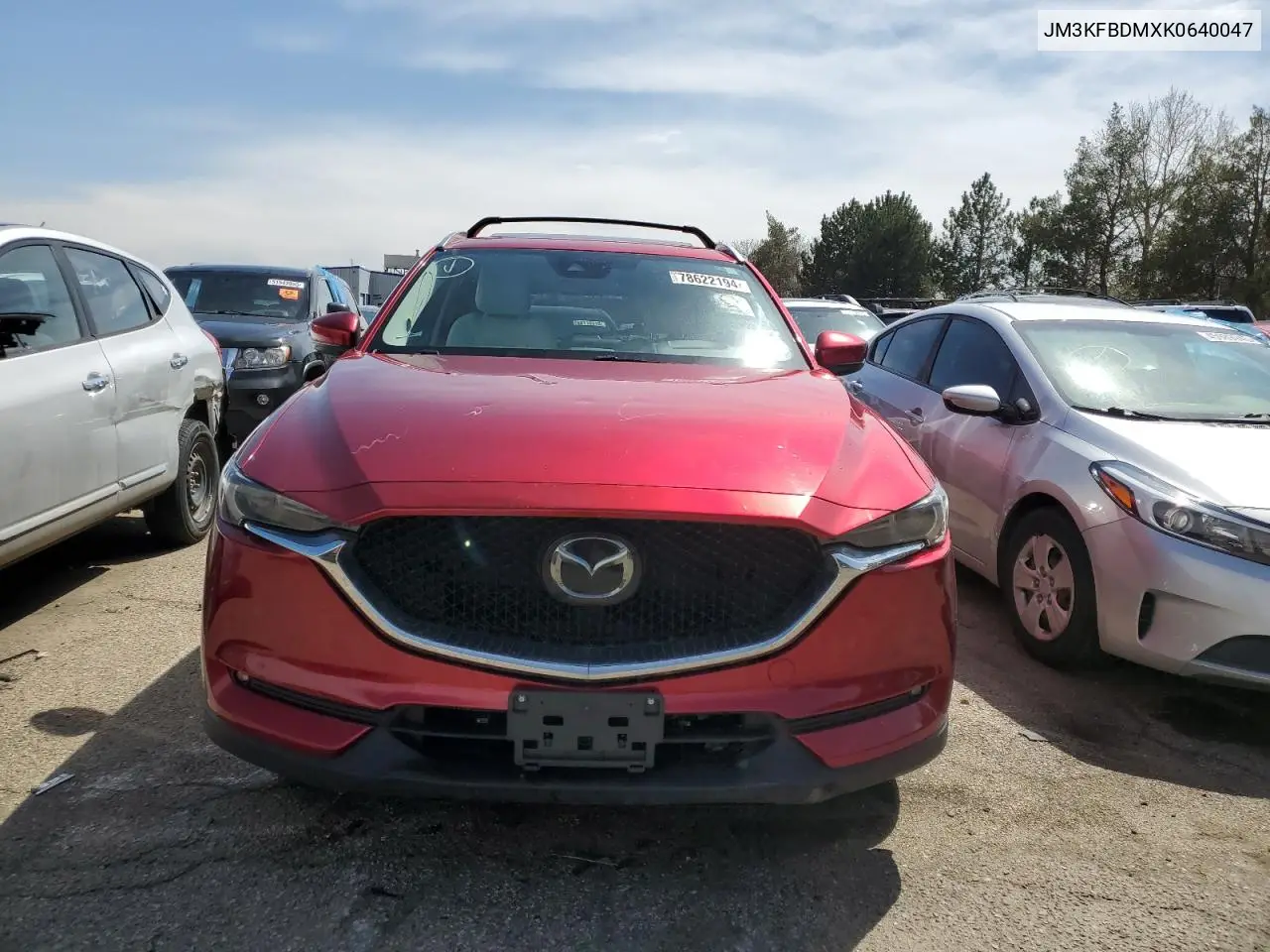 2019 Mazda Cx-5 Grand Touring VIN: JM3KFBDMXK0640047 Lot: 78622194