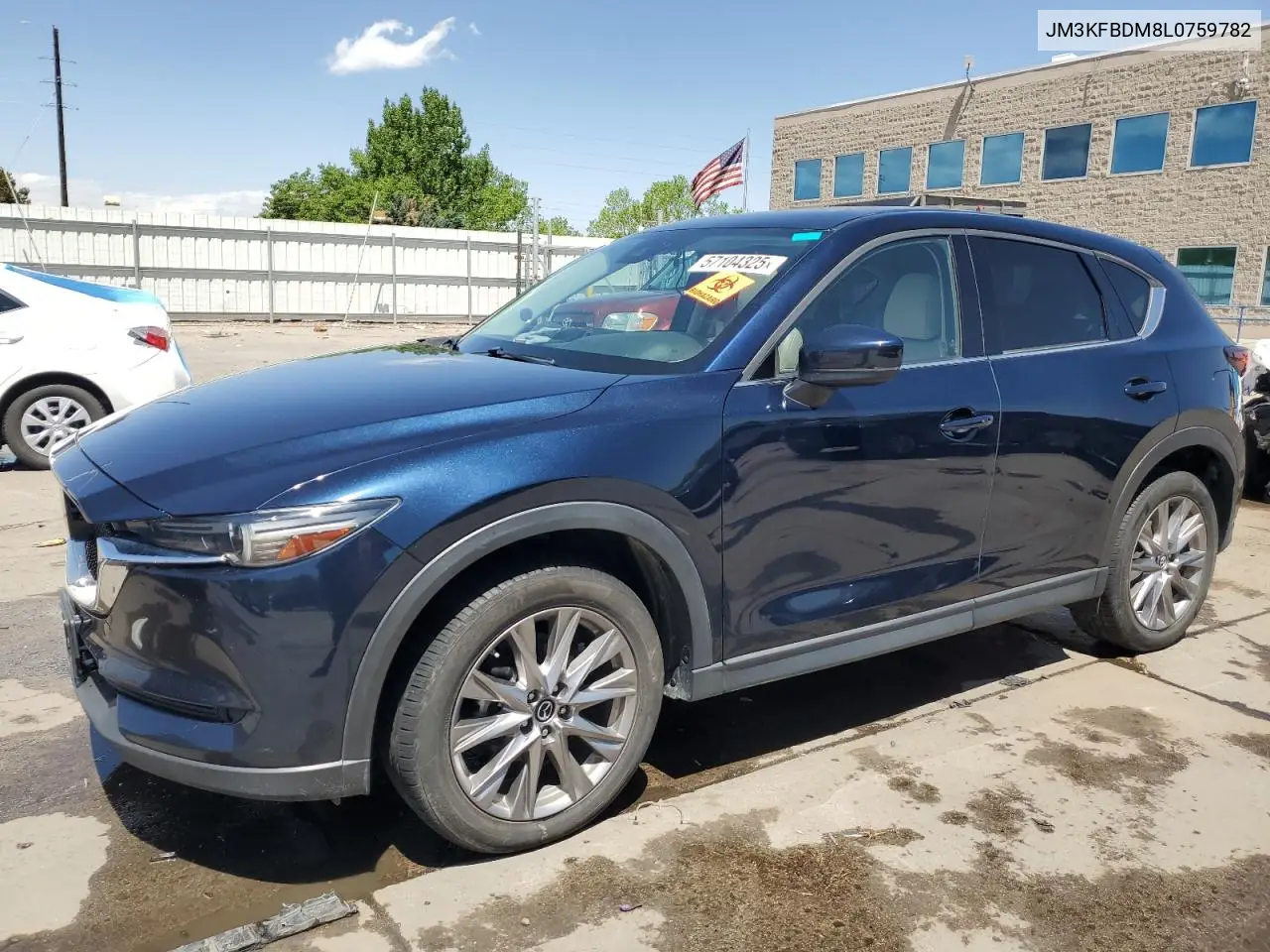 2020 Mazda Cx-5 Grand Touring VIN: JM3KFBDM8L0759782 Lot: 57104325