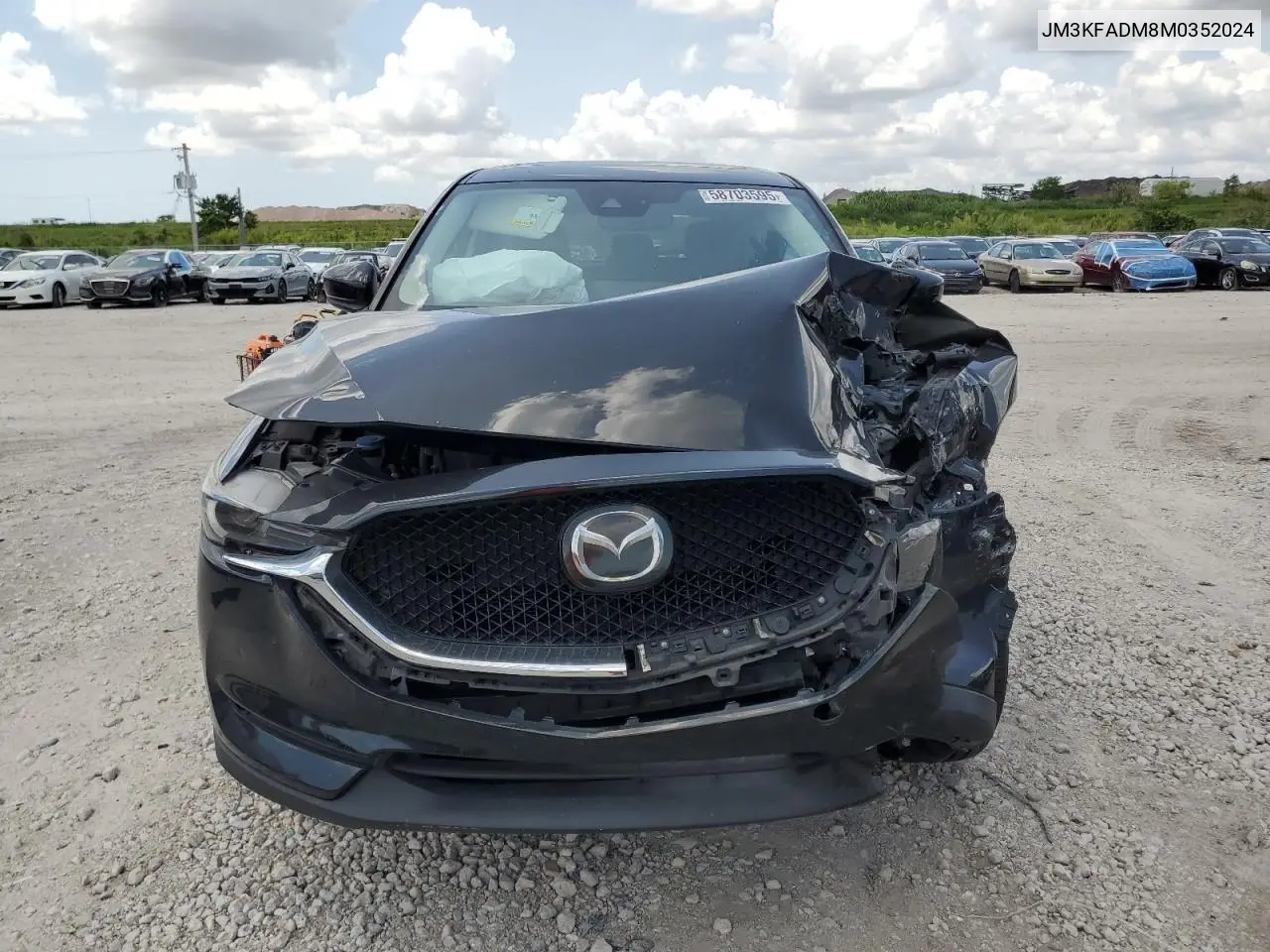 2021 Mazda Cx-5 Grand Touring VIN: JM3KFADM8M0352024 Lot: 58703595